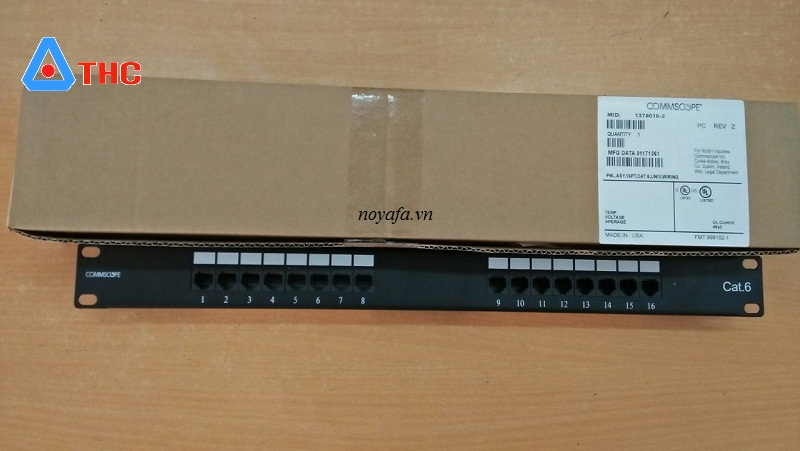 Patch Panel commscope Cat6 16 cổng